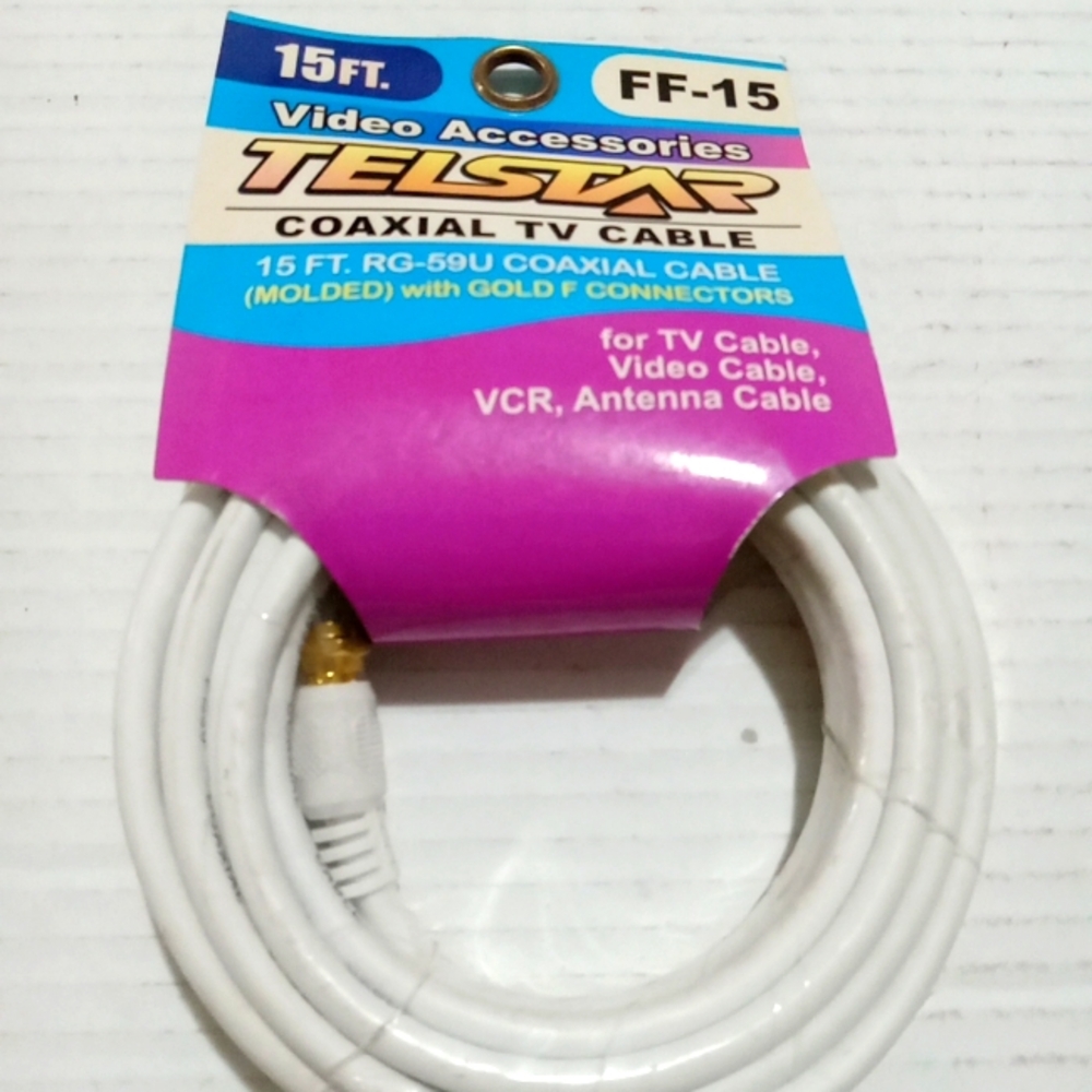 Telstar video accessories coaxial TV cable